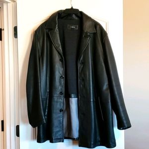 Leather coat